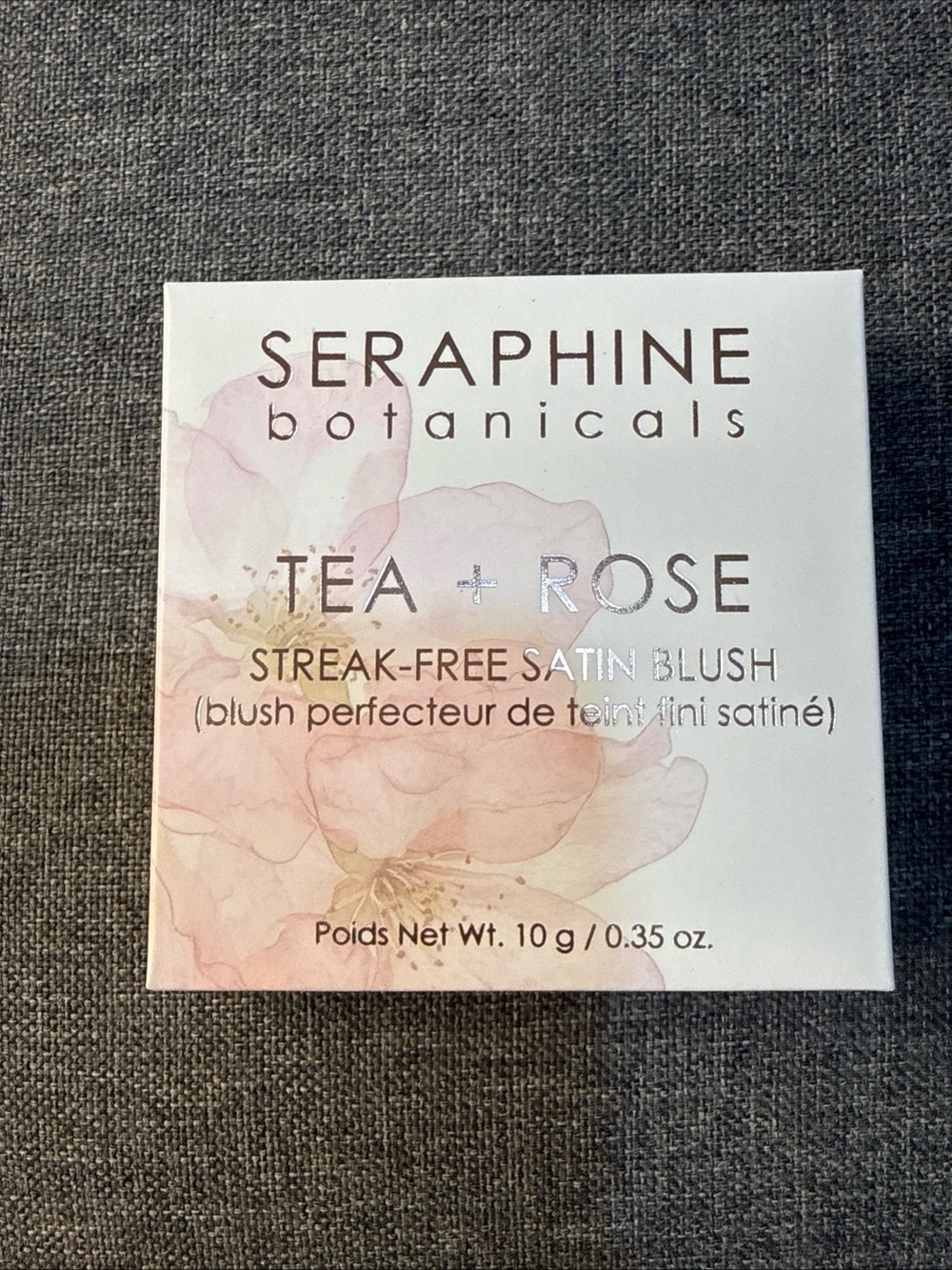 Seraphine Botanicals Tea+Rose Streak-Free Satin Blush 0.35 Oz/10 g